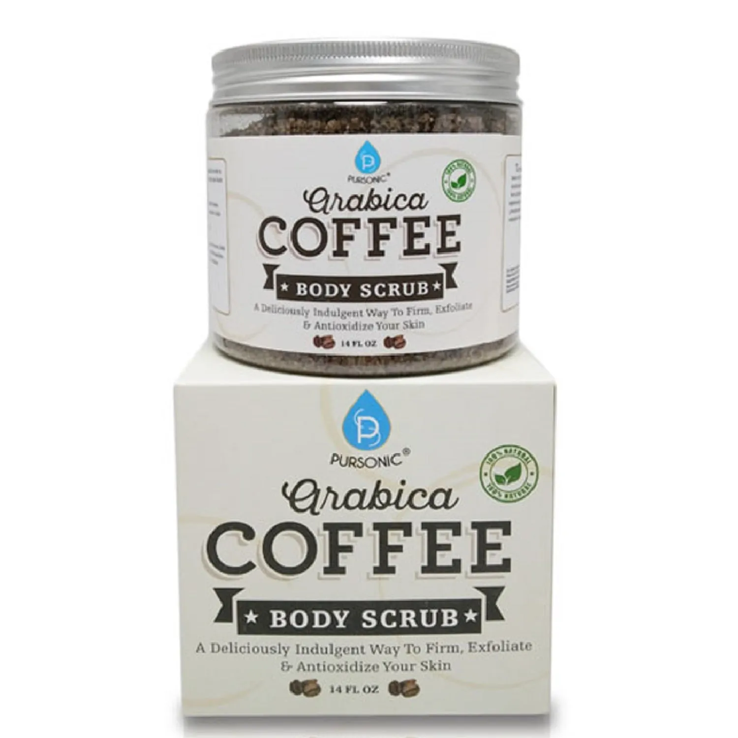 100% Natural Arabica Coffee Body Scrub 14 Oz