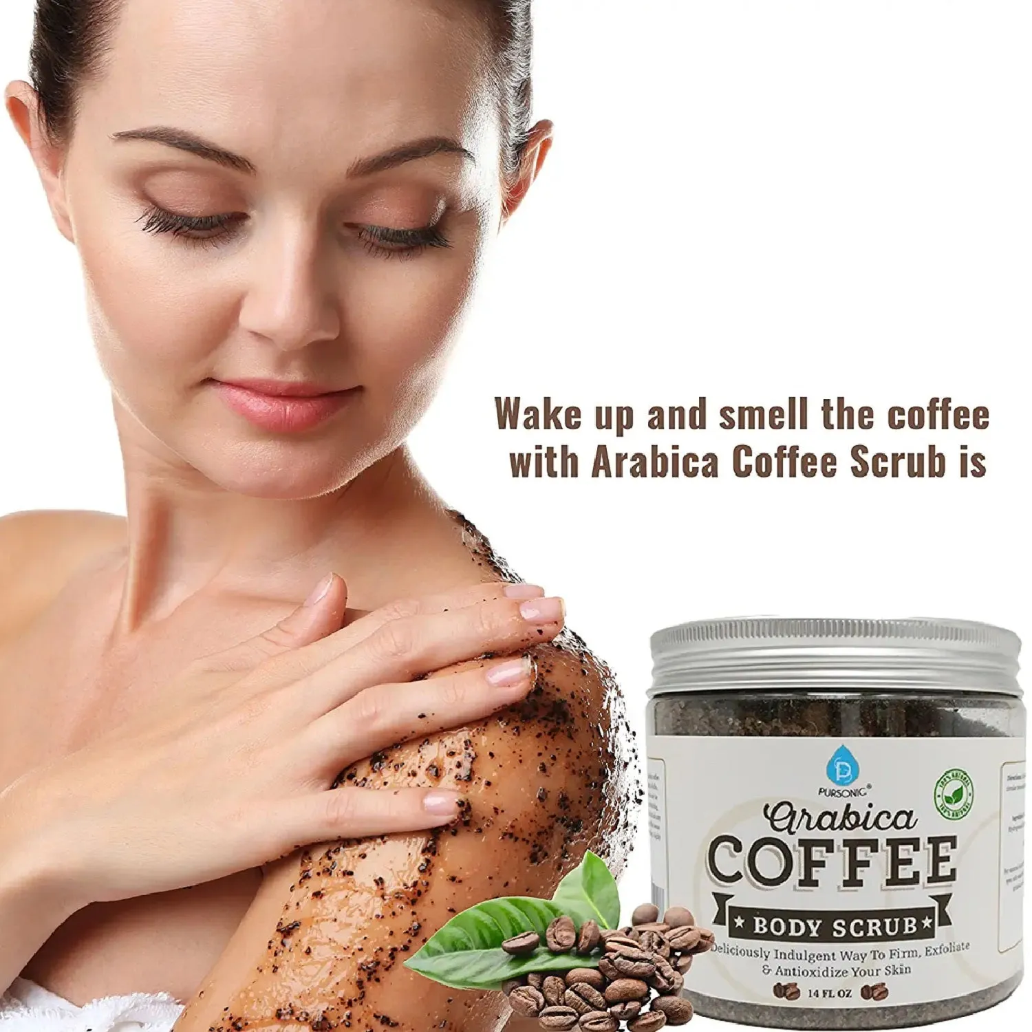 100% Natural Arabica Coffee Body Scrub 14 Oz