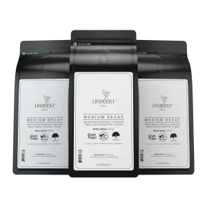 3x Decaf Coffee 12 oz Bag, Single Origin, - Healthy Coffee 30% Off