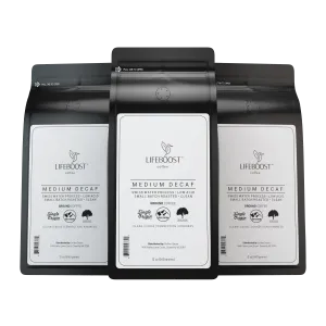 3x Decaf Coffee 12 oz Bag, Single Origin,  Medium Roast ORD