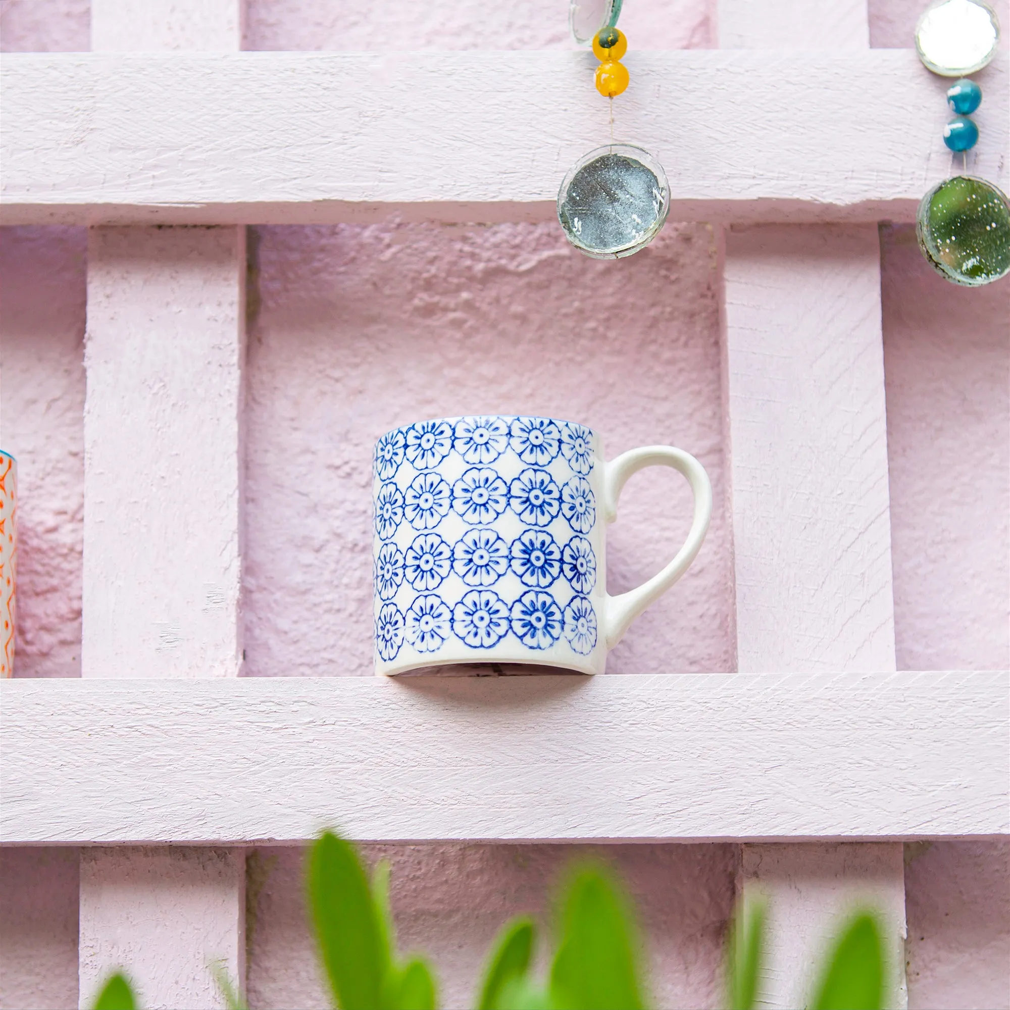 65ml Hand Printed Espresso Cups & Saucers - Pack of Six - By Nicola Spring