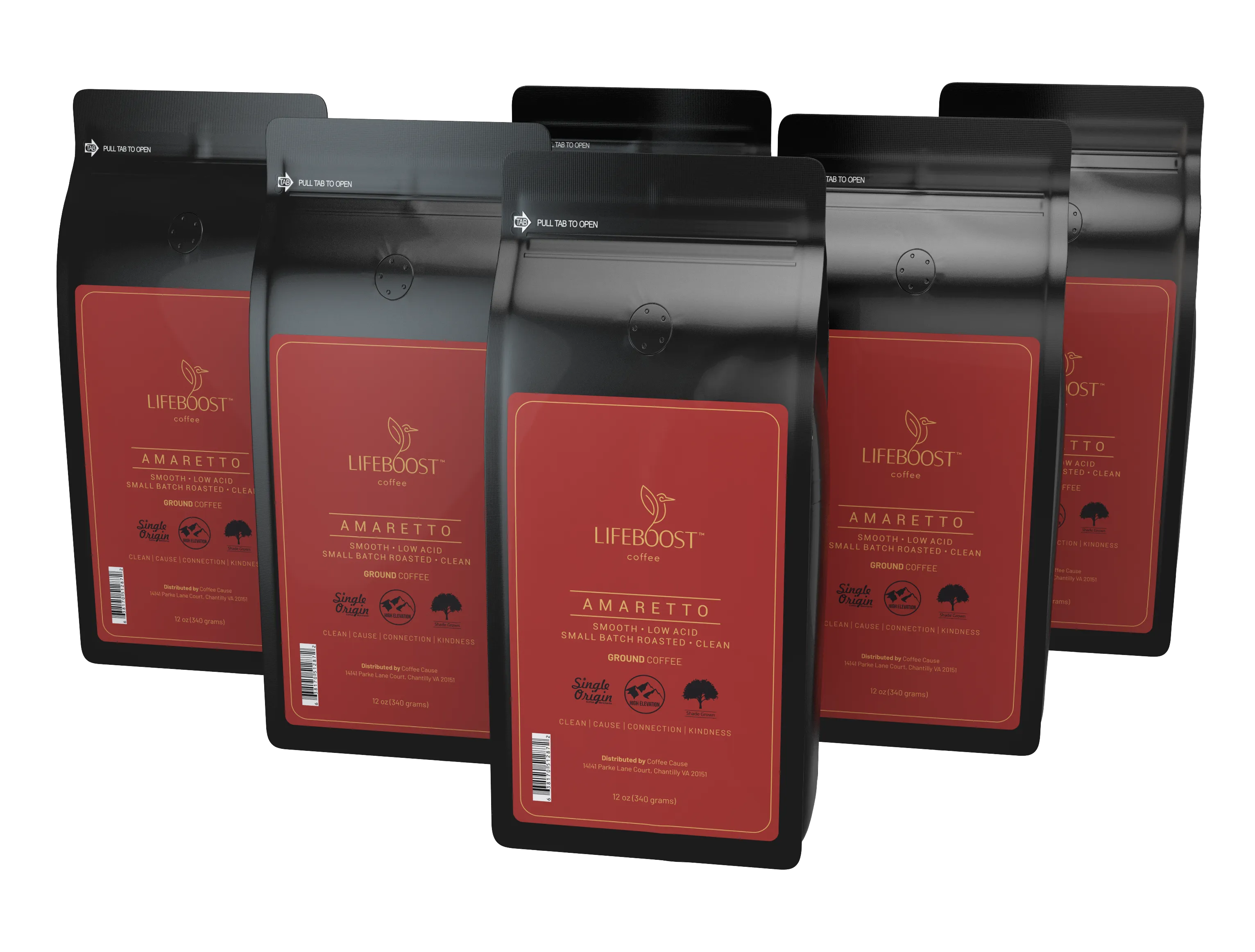 6x Amaretto Medium roast 12 oz Bag