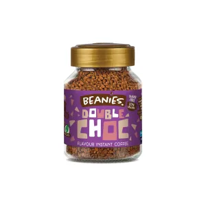 Beanies Instant Flavored Coffee Double Chocolate, 50g - Rich Chocolate Flavored Coffee