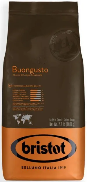 Bristot Buongusto Medium Blend Coffee Beans - 1kg