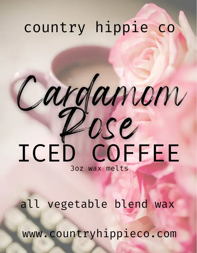 CARDAMOM ROSE Iced Coffee Wax Melts- 3 oz.