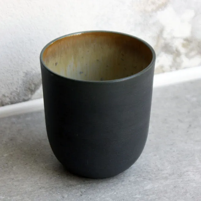 Coffe/Tea Cup, Black w/ crystal glaze (400 ml)