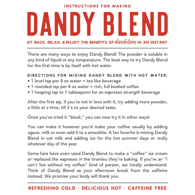 Dandy Blend - Instant Herbal Beverage 2lb