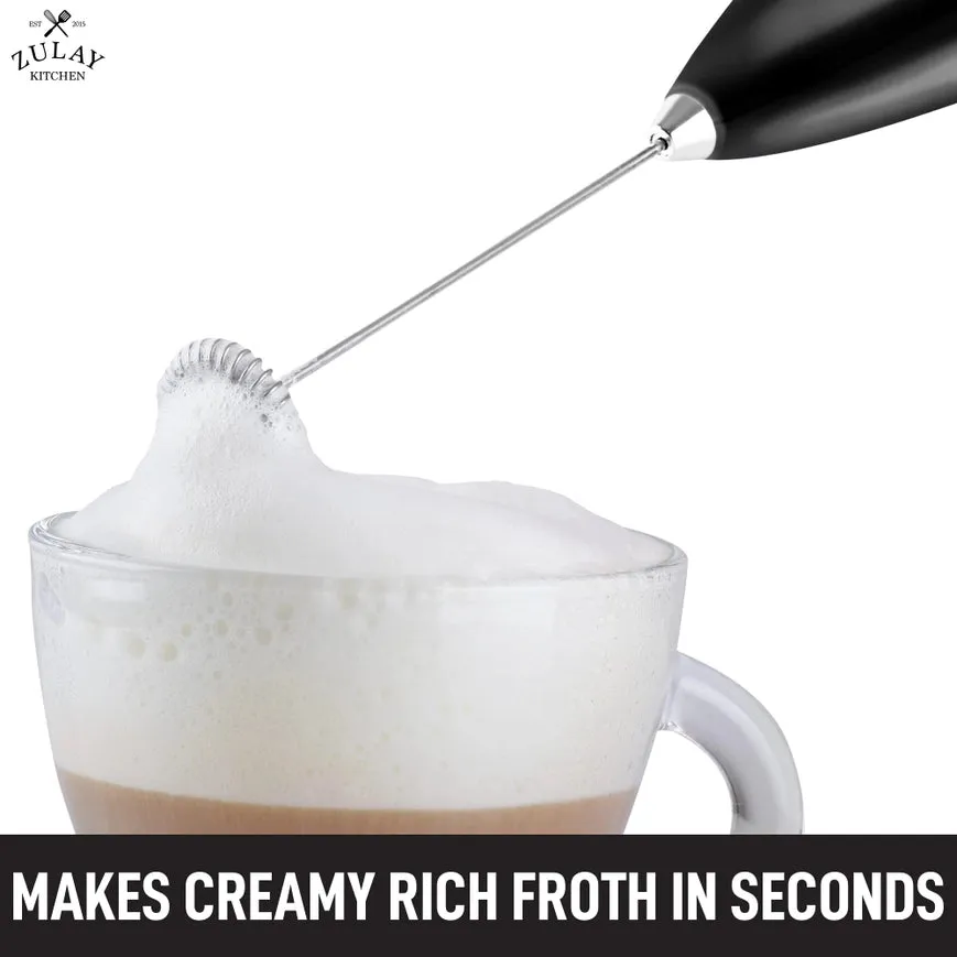 Double Grip Handheld Milk Frother with Stand