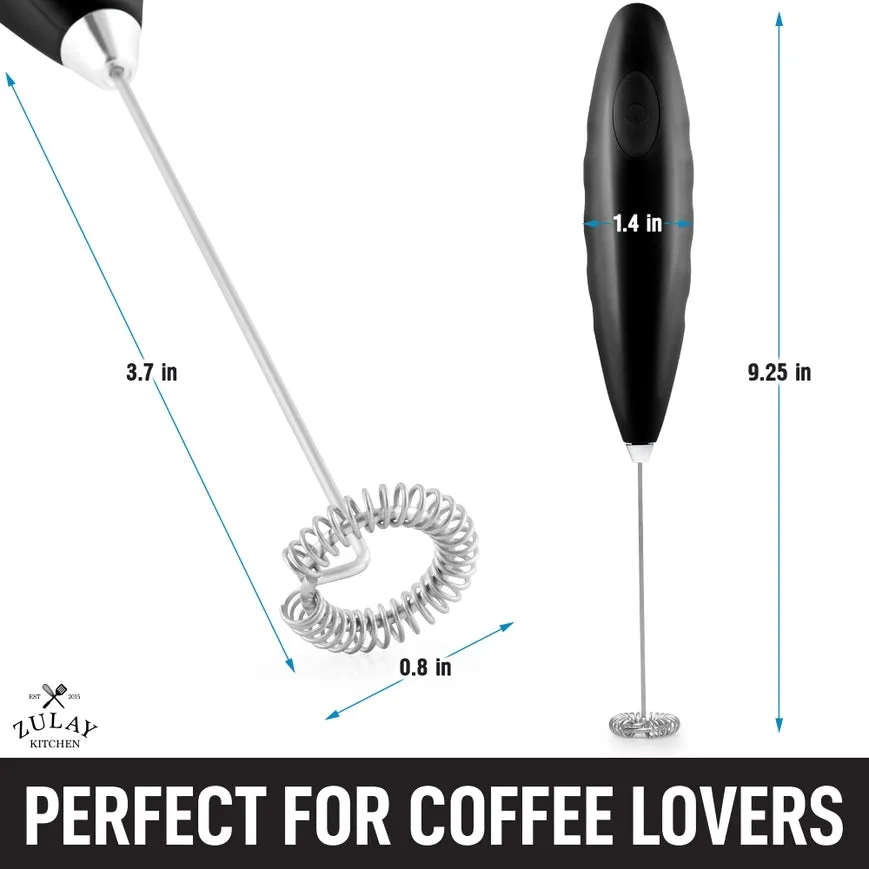 Double Grip Handheld Milk Frother with Stand