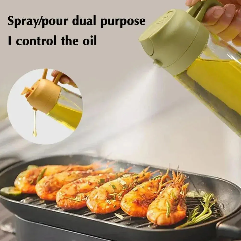 Dual Function Oil Spray and Pour Bottle