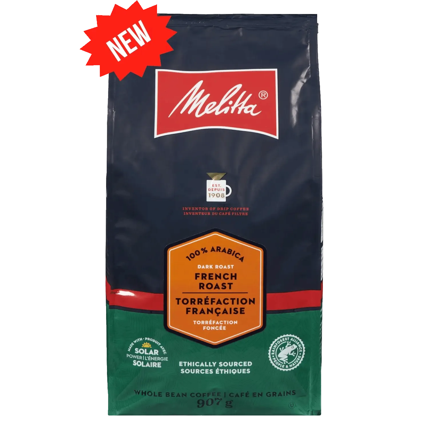 French Roast Whole Bean - RainForest Alliance Certified - 2lb