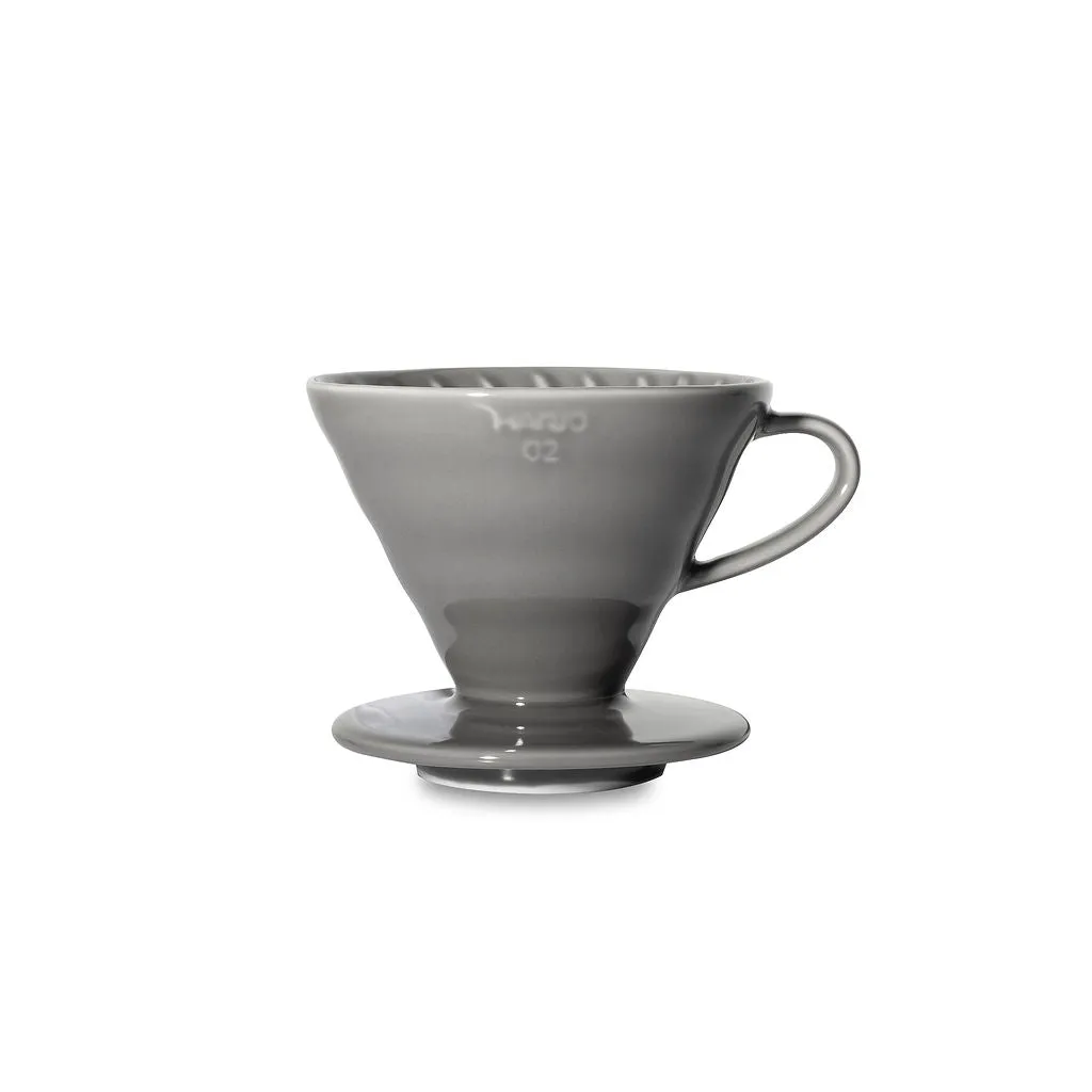 Hario Beaker Server and Ceramic V60 02 Dripper Coffee Set - Gray