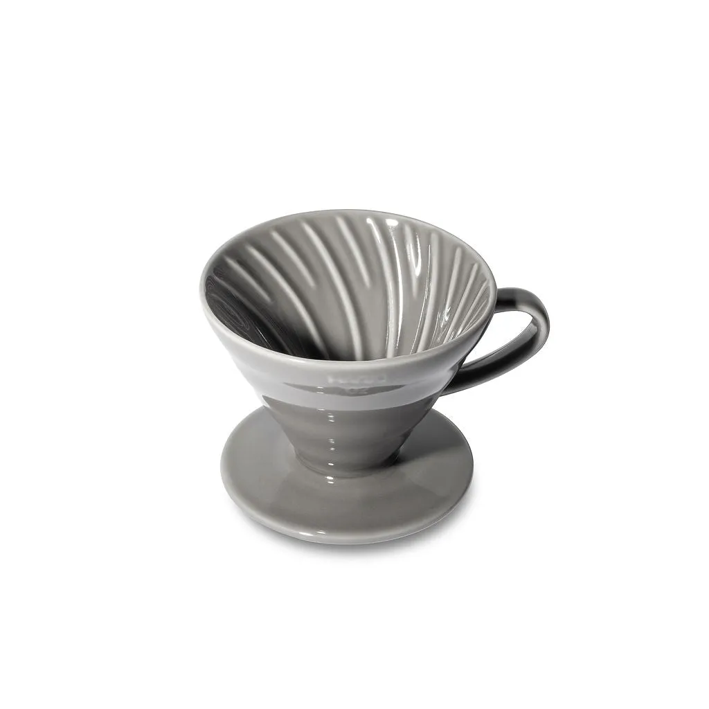 Hario Beaker Server and Ceramic V60 02 Dripper Coffee Set - Gray