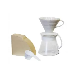 Hario V60 Ceramic Pour Over Set - White