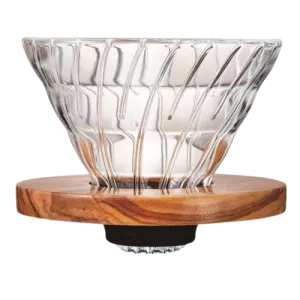 Hario V60 Glass Dripper - 02 - Olive Wood