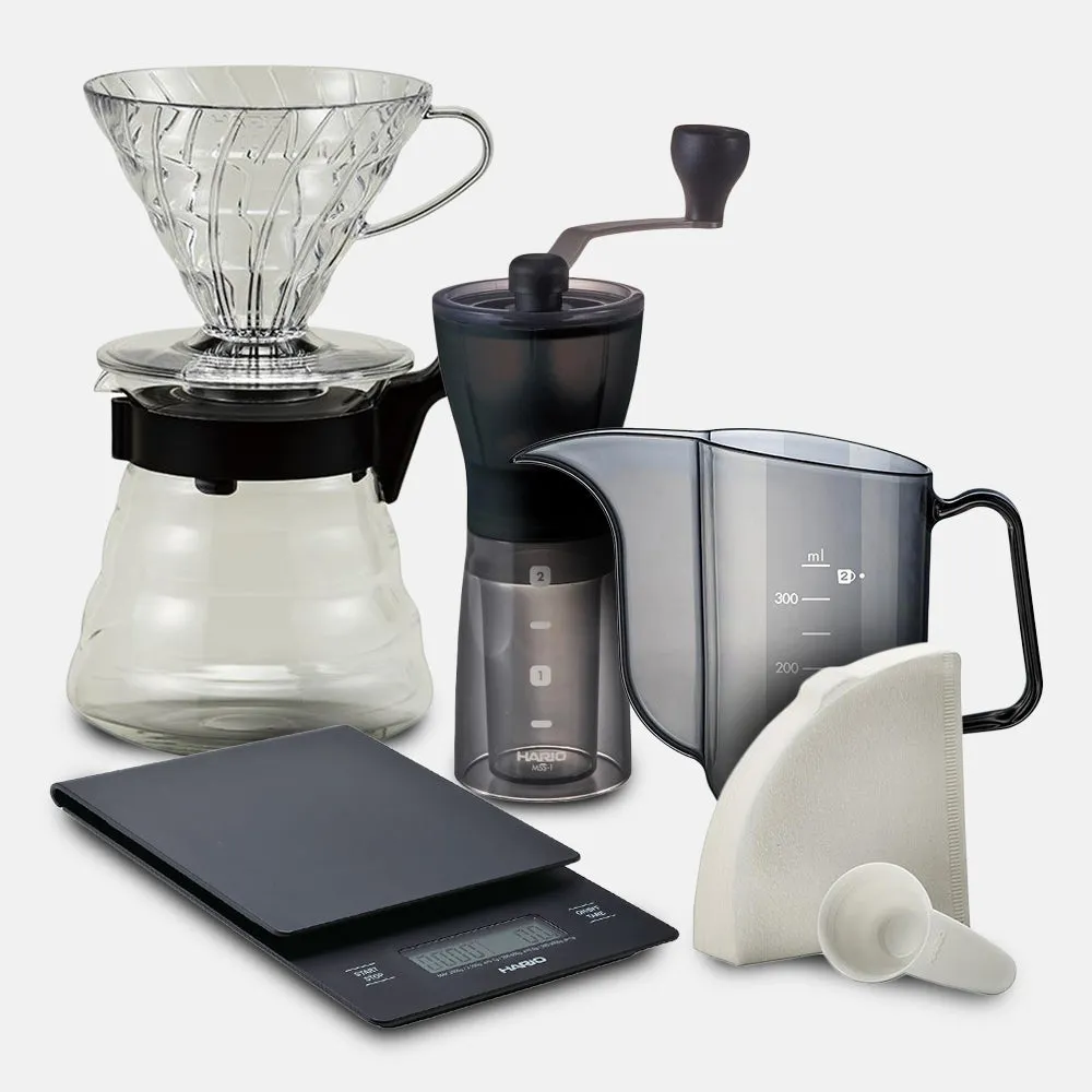 Hario V60 Size 02 All-in-One Filter Coffee Maker Bundle