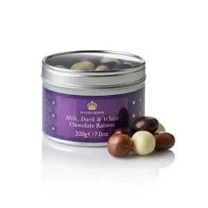 Highgrove Assorted Milk, Dark and White Chocolate Coated Raisins