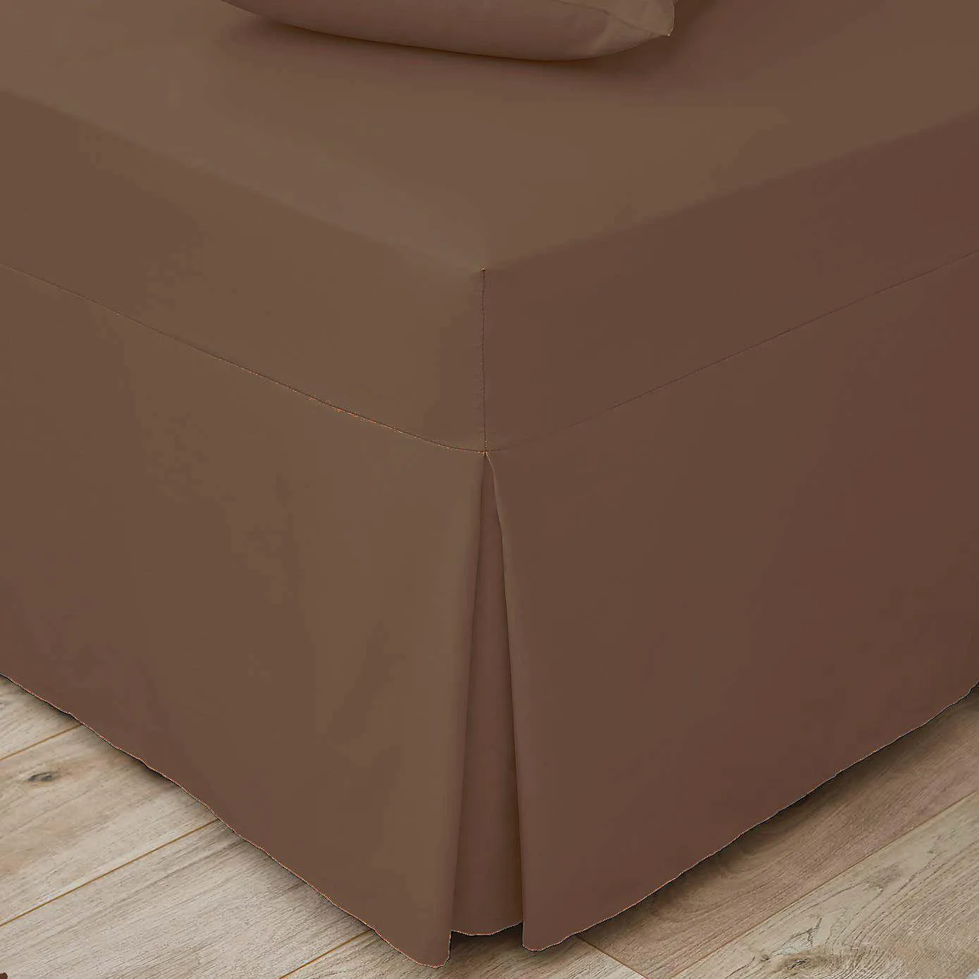 Imported Percale Pleated Valance - Coffee