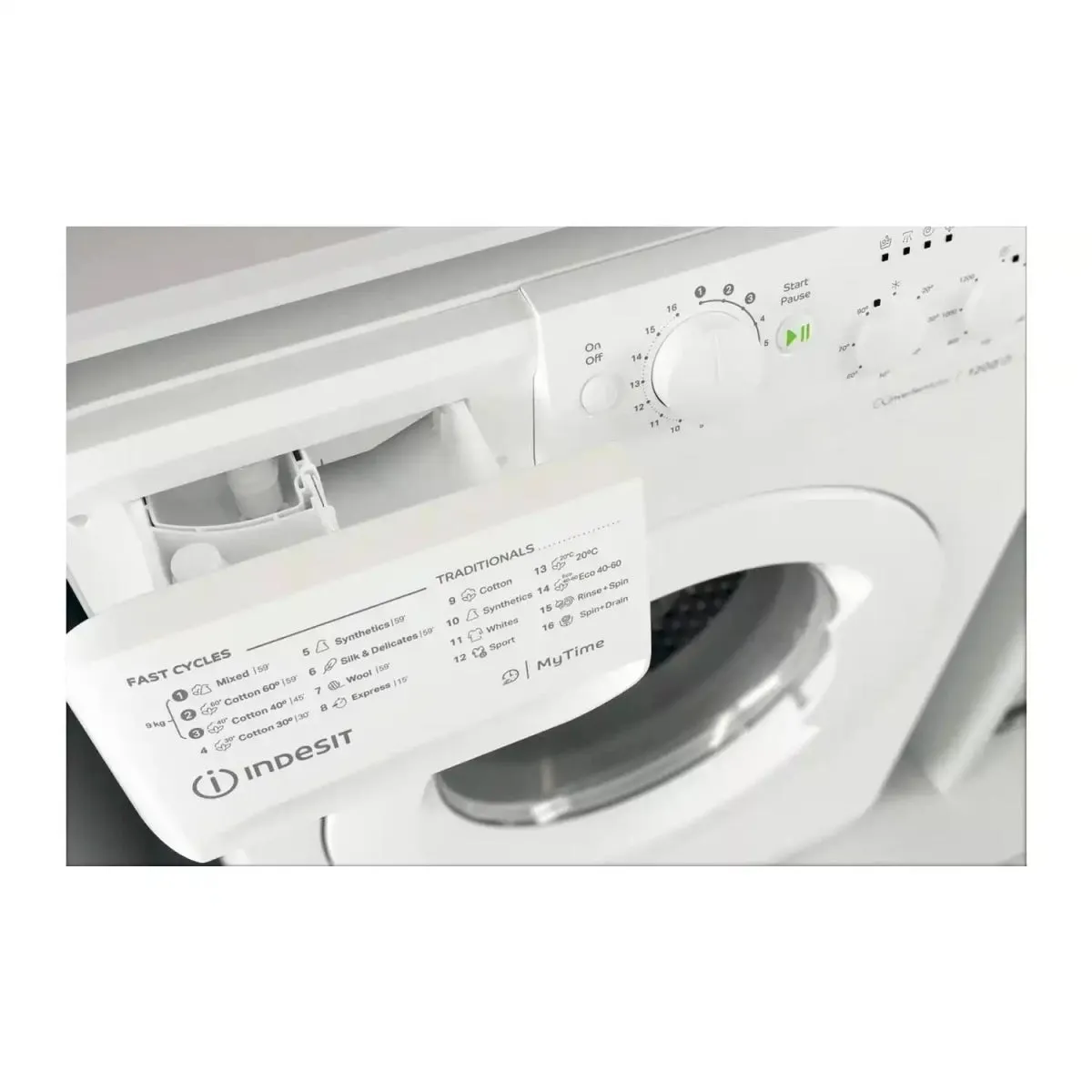 Indesit MTWC91295WUKN Freestanding Washing Machine, 9Kg 1200 rpm, 59.5cm Wide - White