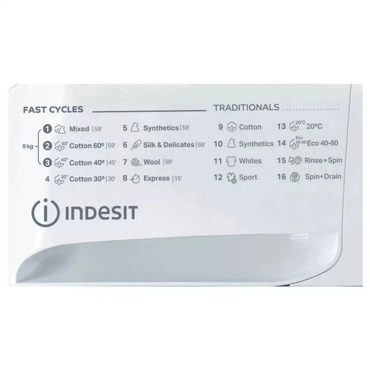 Indesit MTWC91295WUKN Freestanding Washing Machine, 9Kg 1200 rpm, 59.5cm Wide - White