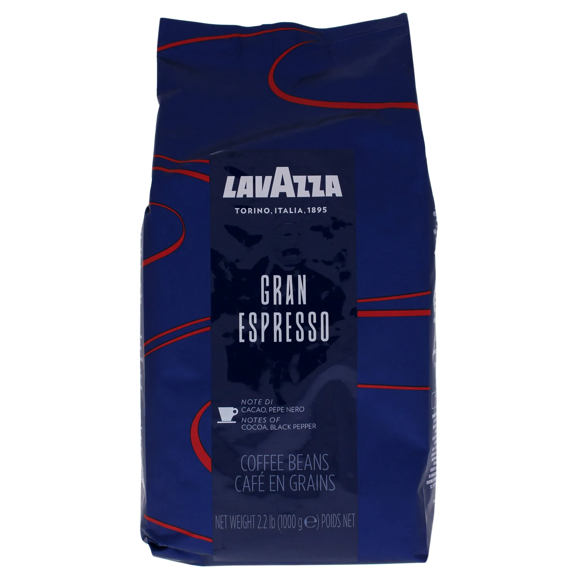 Lavazza Gran Espresso Whole Bean Coffee Blend, Medium Espresso Roast, Bag 2.2 Pound (Pack of 1)