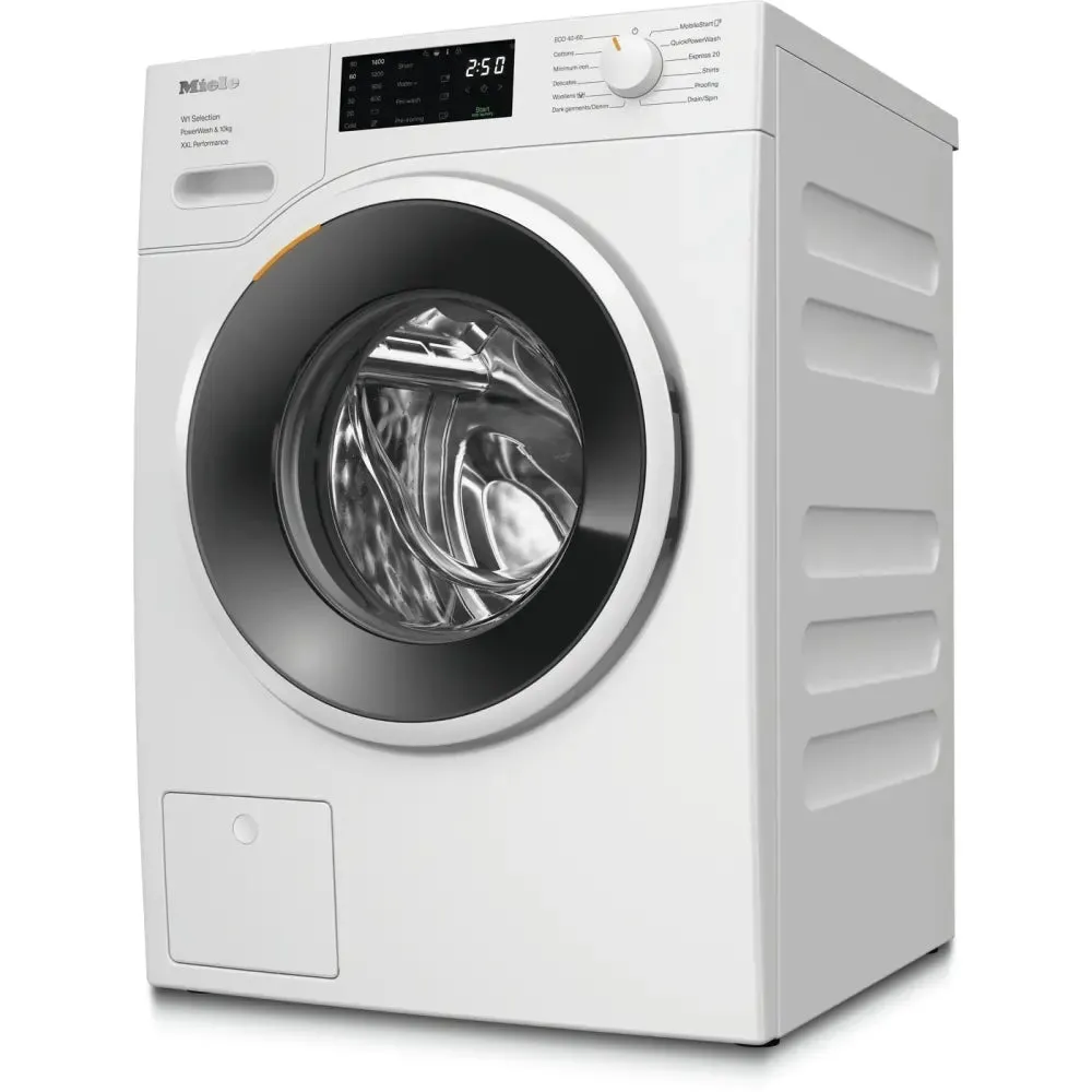 Miele WSK363 10kg Washing Machine, 1400 Spin, White, A Rated