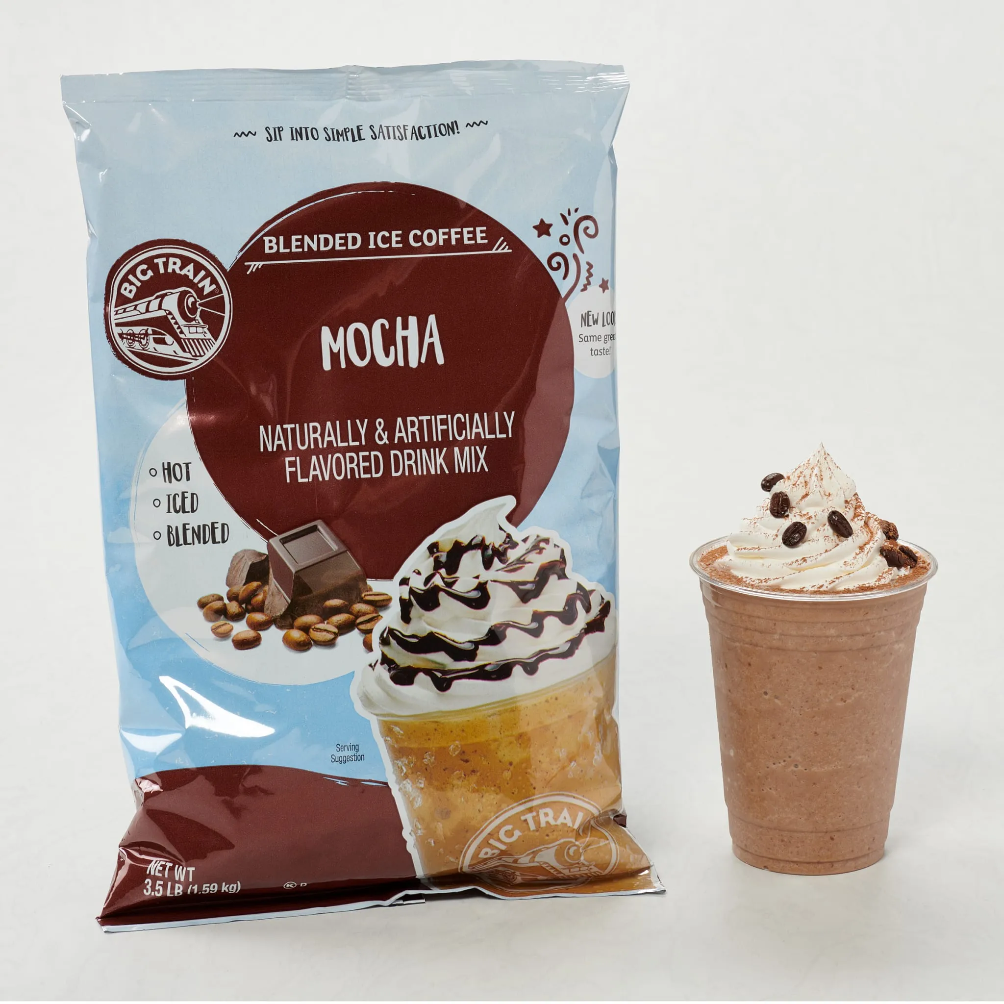 Mocha Blended Ice Coffee Beverage Mix - 5 x 3.5lb Bags