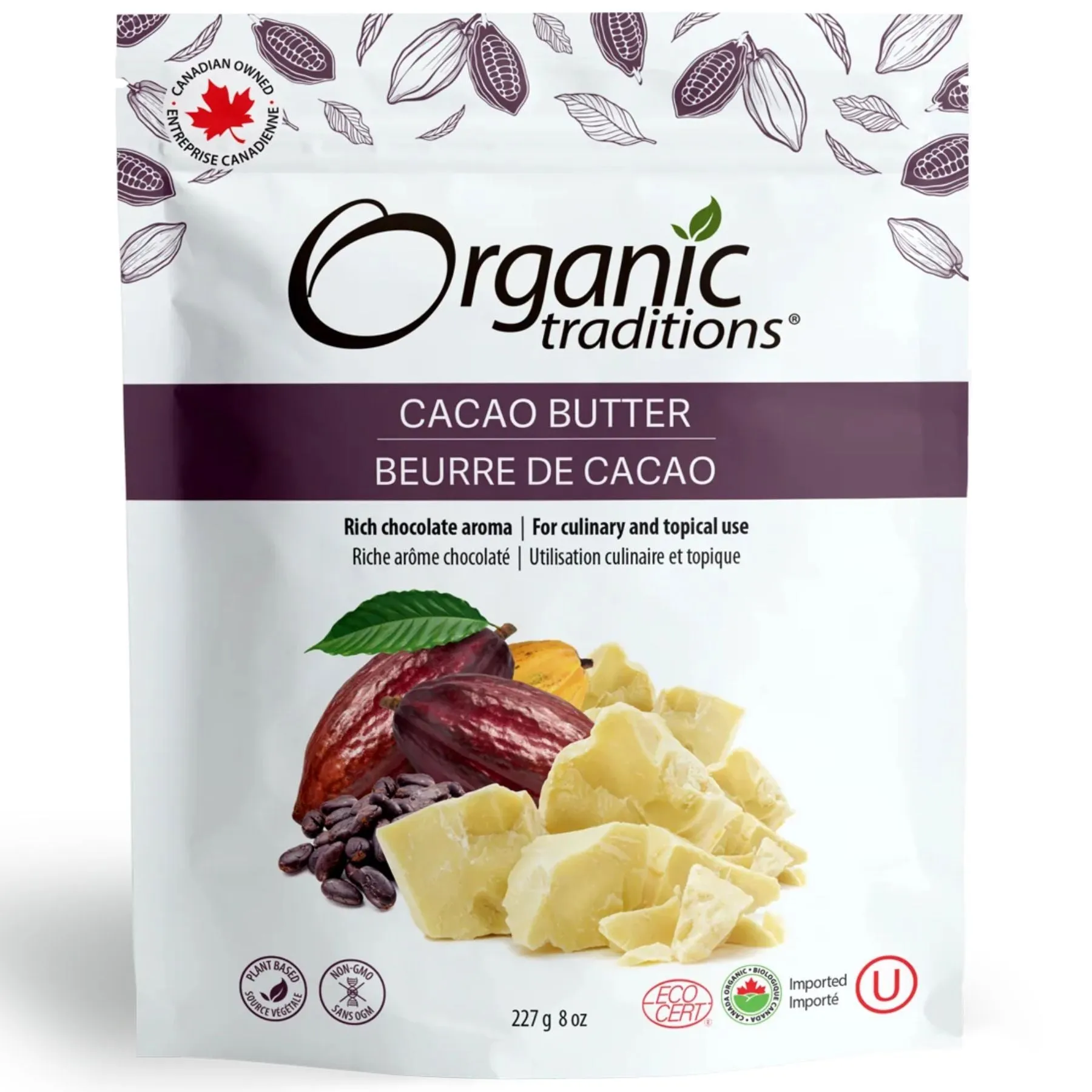 Organic Traditions Organic Cacao Butter 227g