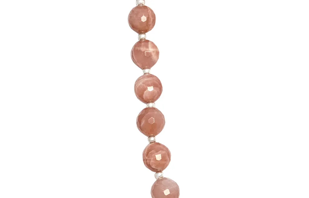 Peach moonstone necklace