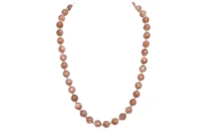 Peach moonstone necklace