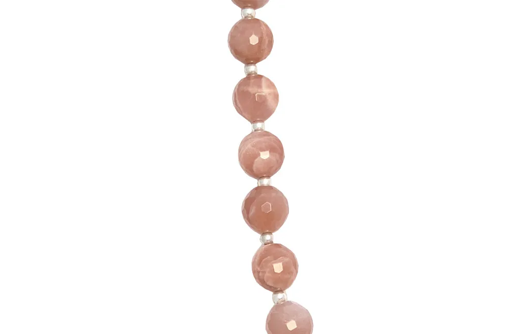 Peach moonstone necklace