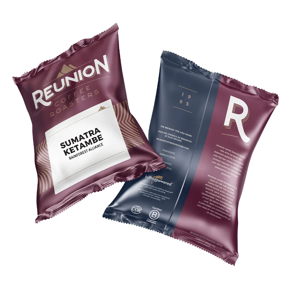 Reunion Coffee Roasters Sumatra Ketambe Coffee Fraction Packs, 24 x 2.5 oz