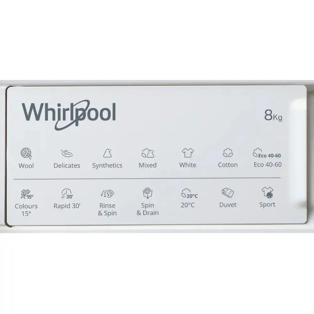 Whirlpool BIWMWG81485 8kg 1400rpm Integrated Washing Machine - White