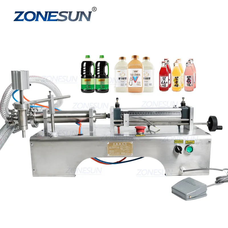 ZONESUN Pneumatic Automatic Liquid Filling machine Shampoo Water Milk Juice Oil Drink