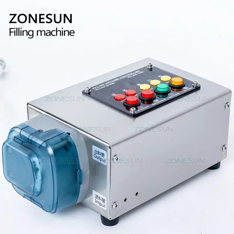 ZS-DTPP100C Single Nozzle Small Scale Glass Bottle Vial Perfume Liquid Filling Machine With Conveyor