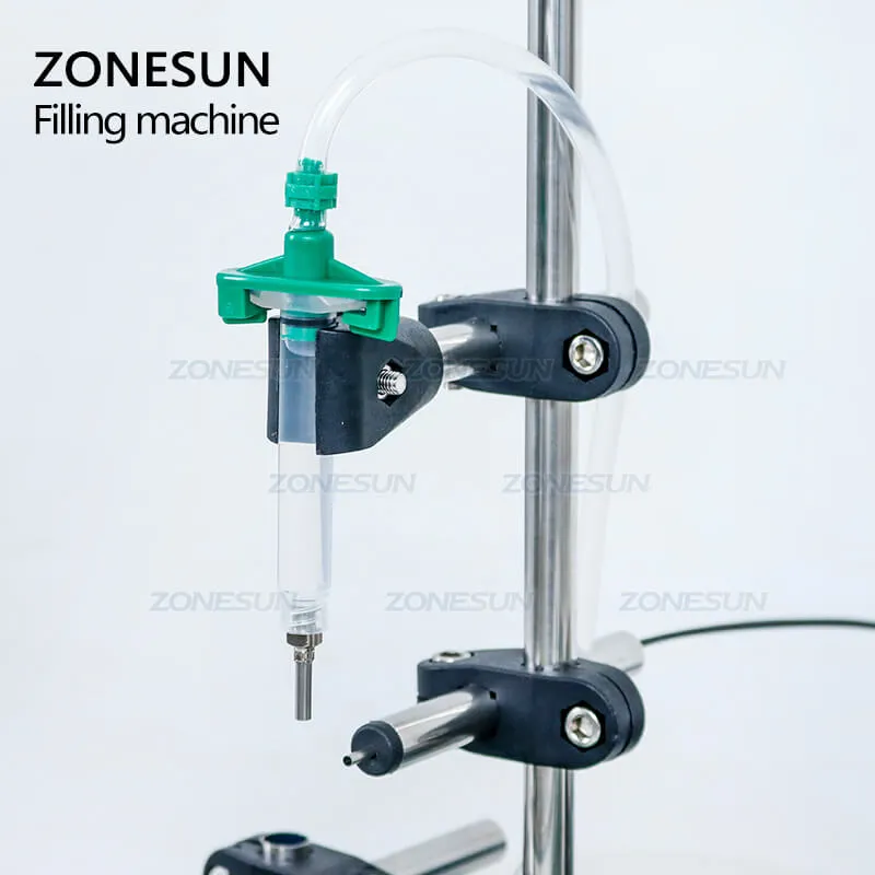 ZS-DTPP100C Single Nozzle Small Scale Glass Bottle Vial Perfume Liquid Filling Machine With Conveyor