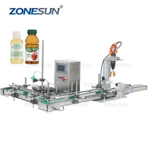 ZS-FAL90S Desktop Peristaltic Pump Small Glass Mini Bottle Liquid Essential Oil Bottle Filling Capping Machine Production Line