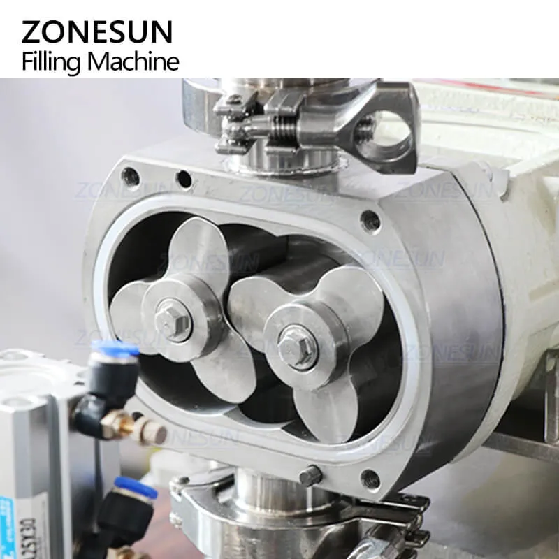 ZS-VTRP1A Automatic Rotor Lobe Pump Sriracha Sauce Ketchup Jam Honey Bottle Paste Filling Machine