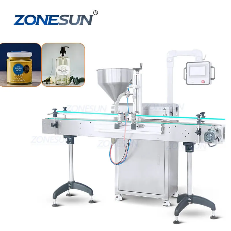 ZS-VTRP1A Automatic Rotor Lobe Pump Sriracha Sauce Ketchup Jam Honey Bottle Paste Filling Machine